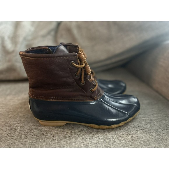 Sperry Duck Boots Womens Size 7 Leather Waterproof - Picture 1 of 6